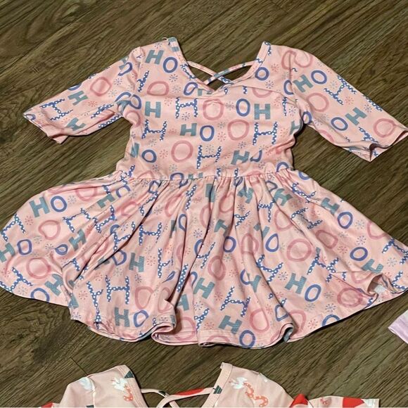 Dot Dot Smile 3 Ballerina Style Holiday Twirl Dresses Pink Size 12-24 Months - Picture 8 of 9